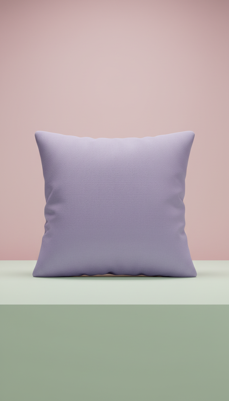 Plush Pillow in Lush Lilac