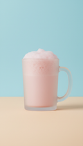 Frosted Glass Mug in Rose Foam