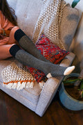 Cozy Ribbed Knit Lounge Socks